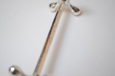  Christofle Set of Twelve Italian Art Deco Jax X Form Mitred Silver Plated Knife Rests