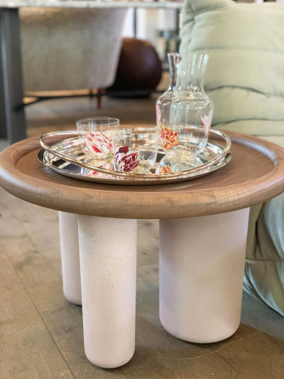  Christofle VERTIGO ROUND TRAY IN SILVER PLATE