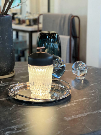  Christofle VERTIGO ROUND TRAY IN SILVER PLATE