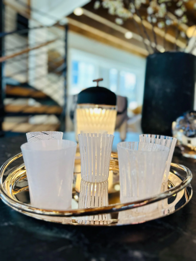  Christofle VERTIGO ROUND TRAY IN SILVER PLATE