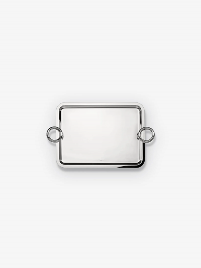  Christofle VERTIGO TRAY SMALL WITH HANDLES IN SILVER PLATE