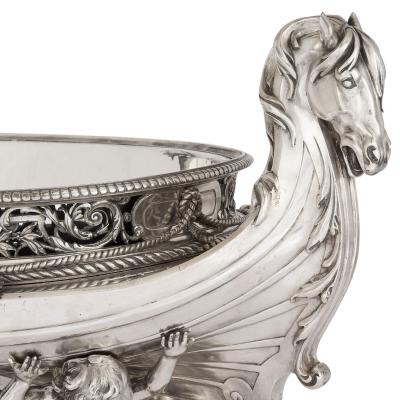  Christofle Very large French silvered bronze jardini re in the manner of Christofle