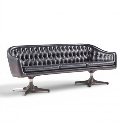  Chromcraft Chromcraft Mid Century Tufted Sofa