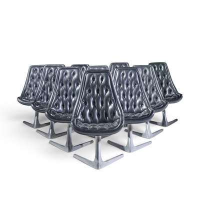  Chromcraft Chromcraft Star Trek Mid Century Chairs Set of 10