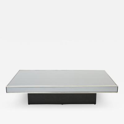  Cidue Willy Rizzo chrome smoked mirror coffee table for Cidue 1970s