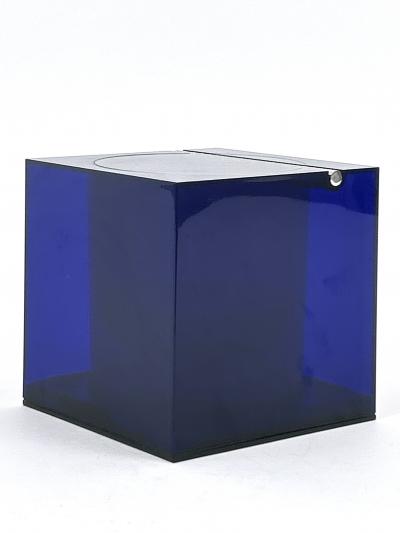  Cini Nils Blue Acrylic Ice Box or Bucket by Studio O P I for Cini Nils Italy 1970s