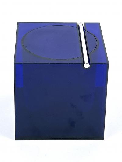  Cini Nils Blue Acrylic Ice Box or Bucket by Studio O P I for Cini Nils Italy 1970s