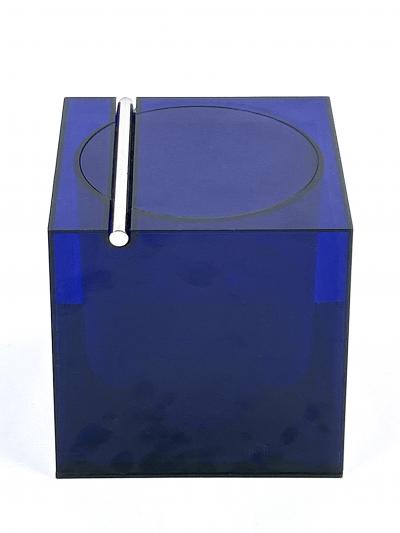  Cini Nils Blue Acrylic Ice Box or Bucket by Studio O P I for Cini Nils Italy 1970s