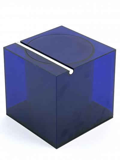  Cini Nils Blue Acrylic Ice Box or Bucket by Studio O P I for Cini Nils Italy 1970s