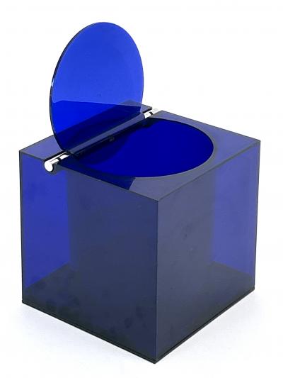  Cini Nils Blue Acrylic Ice Box or Bucket by Studio O P I for Cini Nils Italy 1970s