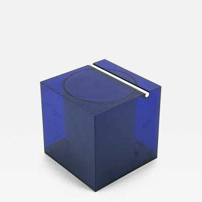  Cini Nils Blue Acrylic Ice Box or Bucket by Studio O P I for Cini Nils Italy 1970s