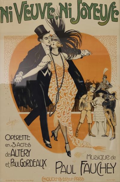  Cl rice Fr res Art Nouveau Advertising Poster for the Operetta Ni Veuve Ni Joyeuse