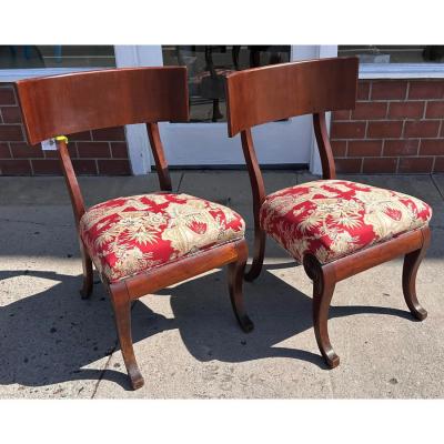  Clarence House Antique Art Deco Klismos Chairs W Clarence House Chinoiserie Toile