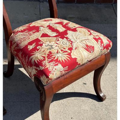  Clarence House Antique Art Deco Klismos Chairs W Clarence House Chinoiserie Toile