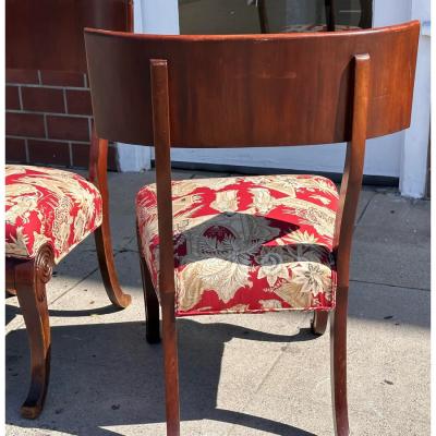 Clarence House Antique Art Deco Klismos Chairs W Clarence House Chinoiserie Toile