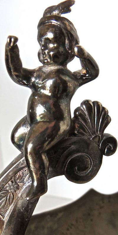  Clive Devenish Antiques Indian Figural Silver Plated Fruit Bowl