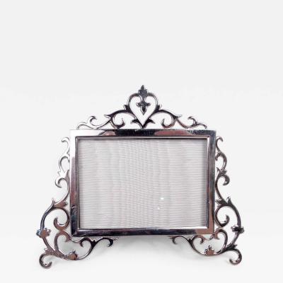  Cohen Charles English Victorian Classical Sterling Silver Landscape Picture Frame
