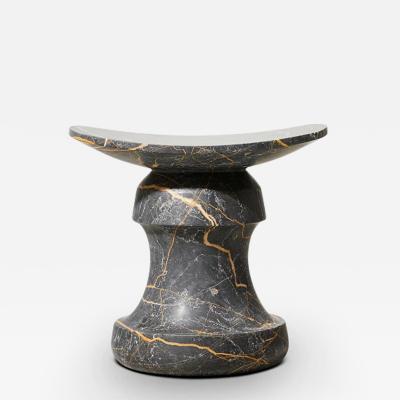  Collection Particuli re CHRISTOPHE DELCOURT ROI STOOL IN GREY SAINT LAURENT MARBLE
