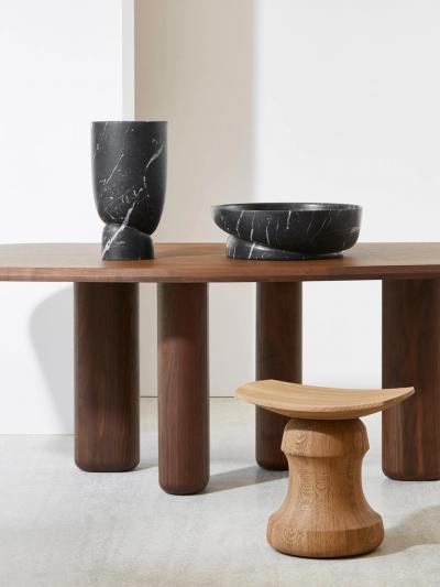  Collection Particuli re CHRISTOPHE DELCOURT ROI STOOL IN SOLID BRUSHED OAK