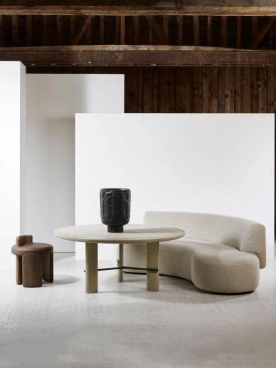  Collection Particuli re LUCA ERBA KAFA STOOL IN GREY PATINATED OAK