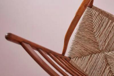  Colombo Sanguineti Colombo Sanguineti beech and rope Sei stecche armchairs Chiavari italy 1947