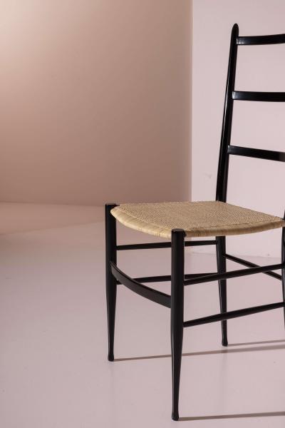  Colombo Sanguineti Set of 8 Chiavari Dining Chairs by Colombo Sanguineti Italy 1950s