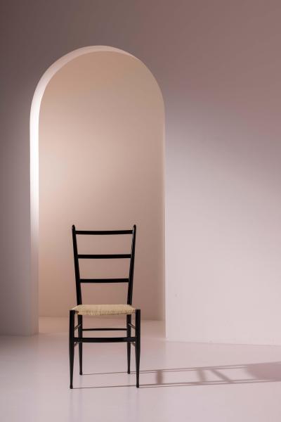 Colombo Sanguineti Set of 8 Chiavari Dining Chairs by Colombo Sanguineti Italy 1950s