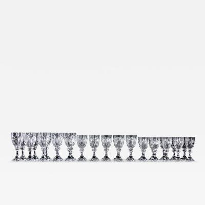  Compagnie des Cristalleries de Saint Louis St Louis Crystal Saint Louis 30 Pcs Set of Saint Louis Crystal Wine Glasses