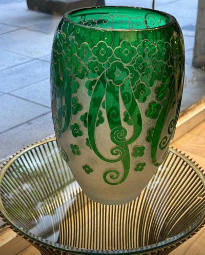  Compagnie des Cristalleries de Saint Louis St Louis Crystal Saint Louis Rare St Louis Art Deco Vase French 1925