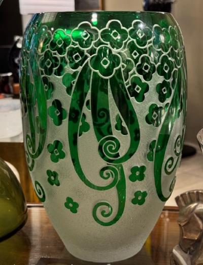  Compagnie des Cristalleries de Saint Louis St Louis Crystal Saint Louis Rare St Louis Art Deco Vase French 1925