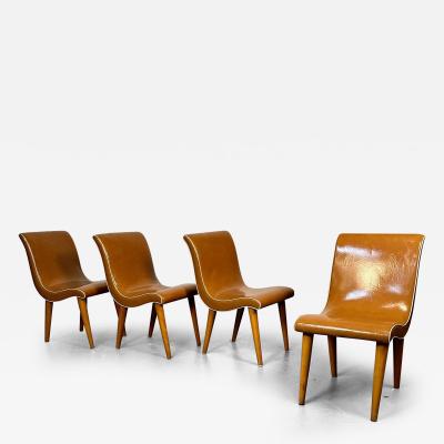  Conant Ball Four American Mid Century Modern Curvy Dining Side Chairs by Russel Wright