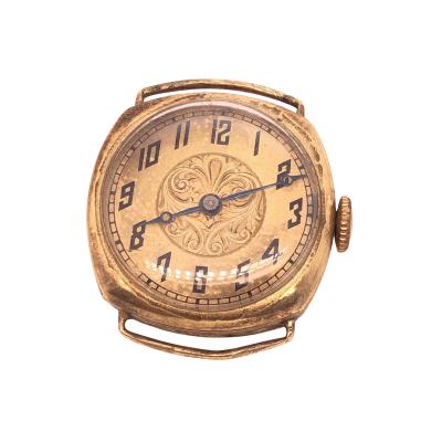  Concord Watch Co 14 Karat Yellow Gold Concord Watch Head Fancy Art Deco Style Dial