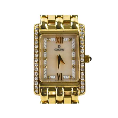  Concord Watch Co 18K Yellow Gold Concord Mother of Pearl Dial Watch 19 5mm