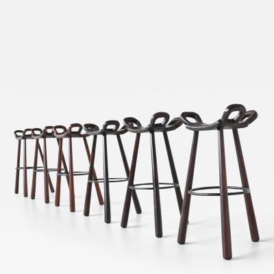  Confonorm Confonorm six Marbella brutalist bar stools Spain 1970