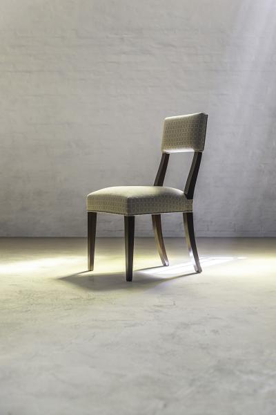  Constantini High Back Dining Chair in Argentine Rosewood and Fabric from Costantini Luca