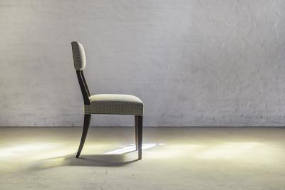  Constantini High Back Dining Chair in Argentine Rosewood and Fabric from Costantini Luca