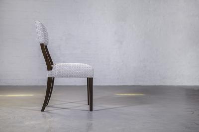  Constantini High Back Dining Chair in Argentine Rosewood and Fabric from Costantini Luca