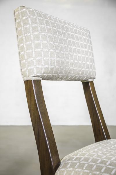  Constantini High Back Dining Chair in Argentine Rosewood and Fabric from Costantini Luca