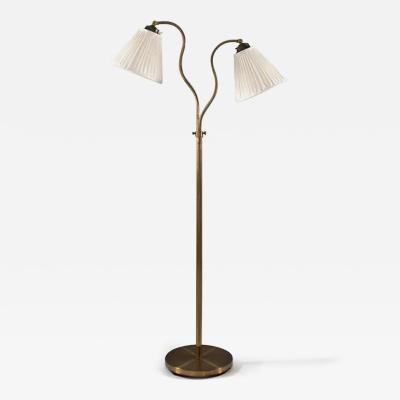  Corona Swedish Modern Floor Lamp in Brass by Corona 1940s