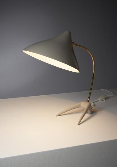  Cosack Leuchten Crowfoot Cast Iron and Brass Desk Lamp by Karl Heinz Kinsky
