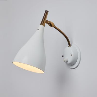  Cosack Leuchten Pair of 1960s Cosack Leuchten Brass White Metal Wall Lights