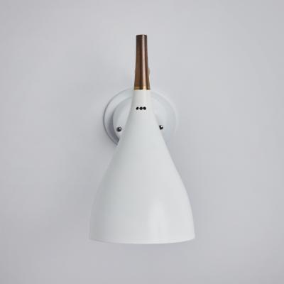  Cosack Leuchten Pair of 1960s Cosack Leuchten Brass White Metal Wall Lights