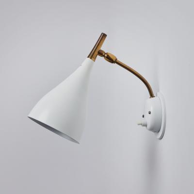  Cosack Leuchten Pair of 1960s Cosack Leuchten Brass White Metal Wall Lights