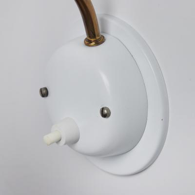  Cosack Leuchten Pair of 1960s Cosack Leuchten Brass White Metal Wall Lights