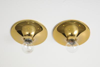  Cosack Leuchten Pair of Large 1960s Gold Wall Sconces Ceiling Lights by Cosack