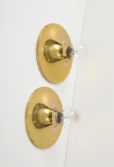  Cosack Leuchten Pair of Large 1960s Gold Wall Sconces Ceiling Lights by Cosack