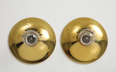  Cosack Leuchten Pair of Large 1960s Gold Wall Sconces Ceiling Lights by Cosack