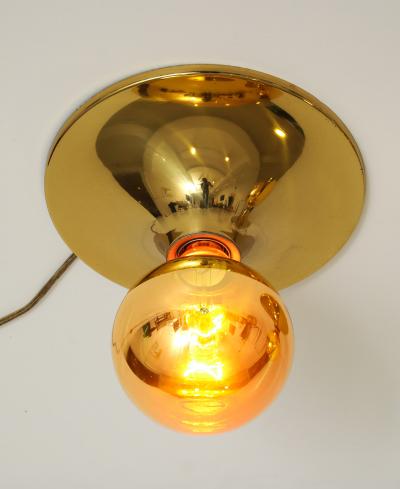  Cosack Leuchten Pair of Large 1960s Gold Wall Sconces Ceiling Lights by Cosack