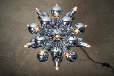  Cosack Leuchten Space Age Chrome Table Lamp Sputnic Atomic Style 1960s