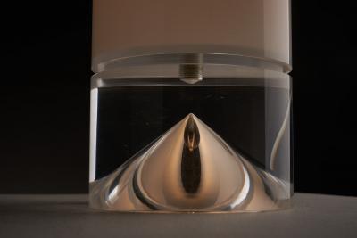  Cosack Leuchten Space Age Plexiglass Table Lamp with Internal Conical Diffuser 1970s